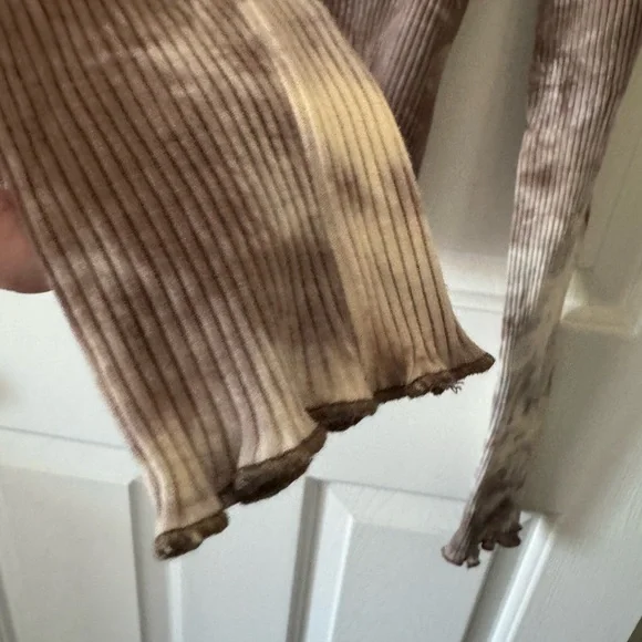 Style Rack Ribbed Mock Turtle, L, Tie Dyed in Shades of Gray NWOT - Picture 5 of 6